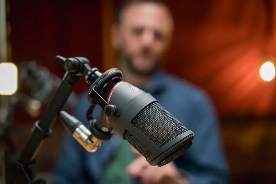 Λεπτομέρεια Neumann broadcast μικροφώνου