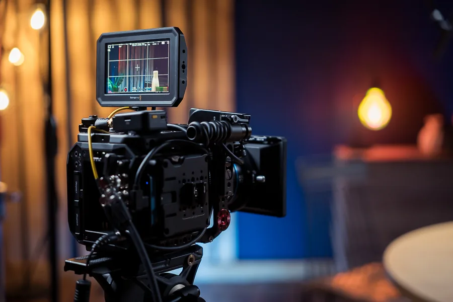 Blackmagic κινηματογραφική κάμερα στο studio της Mastermind Productions